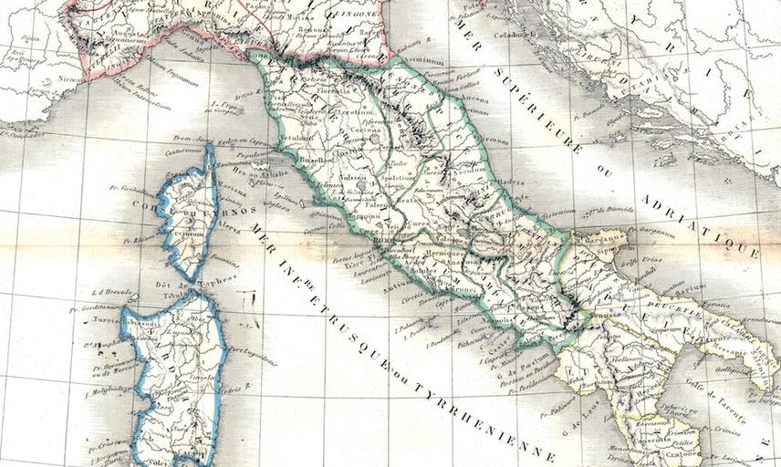 1839 map italy